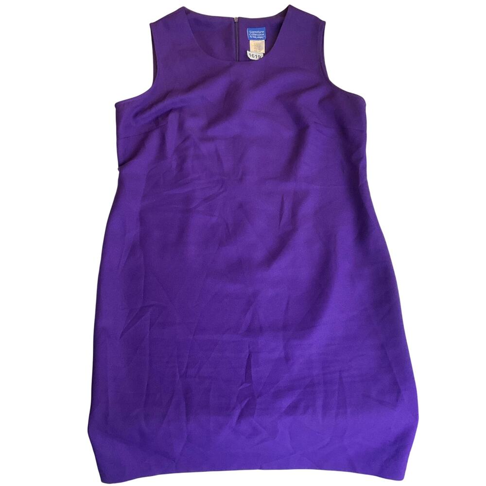 Vicki Wayne's Women Midi Dress size 18 P Royal Purple Sleeveless Crewneck